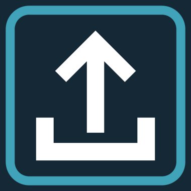 Vektör simgesi bir çerçeve içinde upload