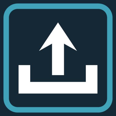 Vektör simgesi bir çerçeve içinde upload