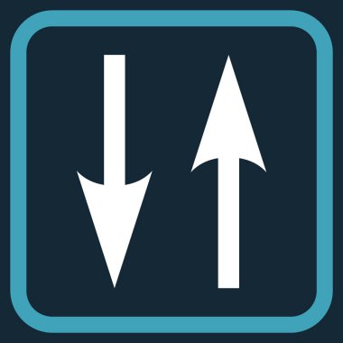 Dikey Exchange oklar bir çerçeve içinde simge vektör