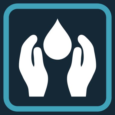 Su bakım vektör simgesi bir çerçeve içinde