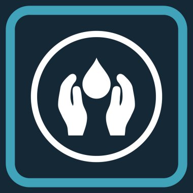 Su bakım vektör simgesi bir çerçeve içinde