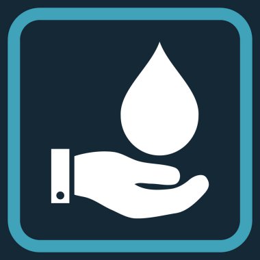 Su Servisi vektör simgesi bir çerçeve içinde