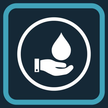 Su Servisi vektör simgesi bir çerçeve içinde