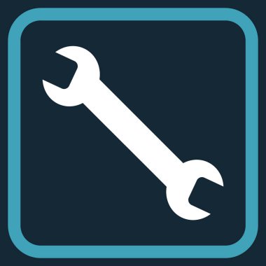 İngiliz anahtarı vektör simgesi bir çerçeve içinde