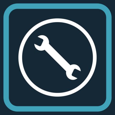 İngiliz anahtarı vektör simgesi bir çerçeve içinde