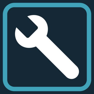 İngiliz anahtarı vektör simgesi bir çerçeve içinde