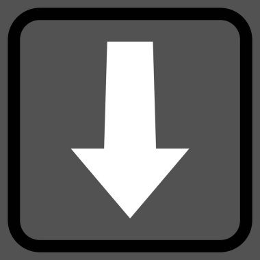 Vektör simgesi bir çerçeve içinde aşağı ok