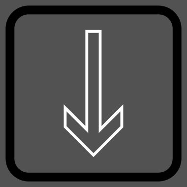 Vektör simgesi bir çerçeve içinde aşağı ok