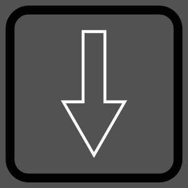 Vektör simgesi bir çerçeve içinde aşağı ok