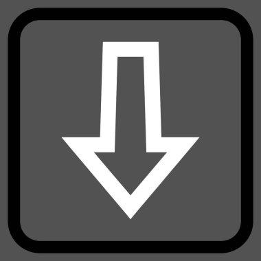 Vektör simgesi bir çerçeve içinde aşağı ok