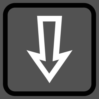 Vektör simgesi bir çerçeve içinde aşağı ok