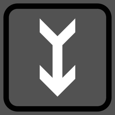 Vektör simgesi bir çerçeve içinde aşağı ok