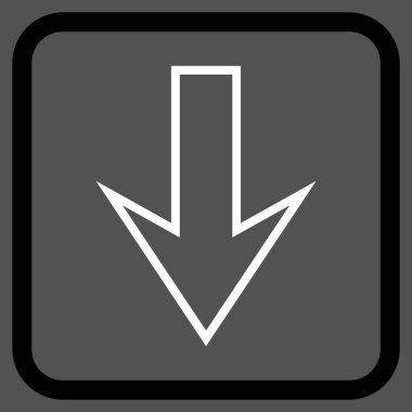 Vektör simgesi bir çerçeve içinde aşağı ok