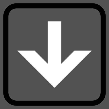 Vektör simgesi bir çerçeve içinde aşağı ok