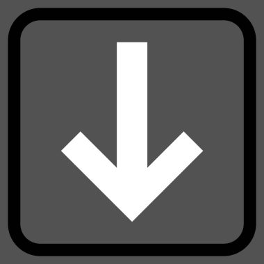 Vektör simgesi bir çerçeve içinde aşağı ok