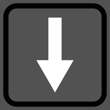 Vektör simgesi bir çerçeve içinde aşağı ok