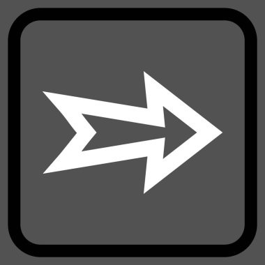 Ok sağ vektör simgesi bir çerçeve içinde