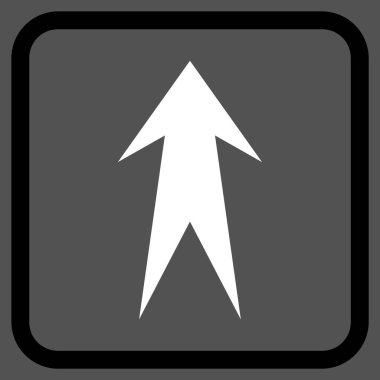 Vektör simgesi bir çerçeve içinde yukarı ok