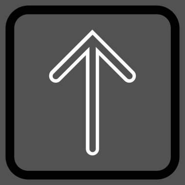 Vektör simgesi bir çerçeve içinde yukarı ok