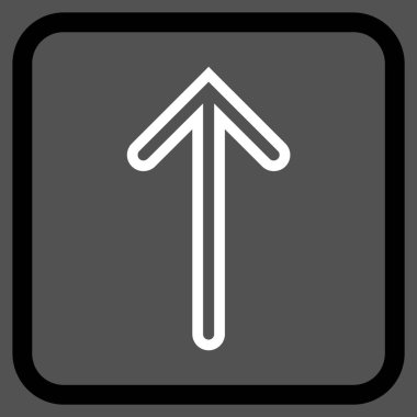 Vektör simgesi bir çerçeve içinde yukarı ok