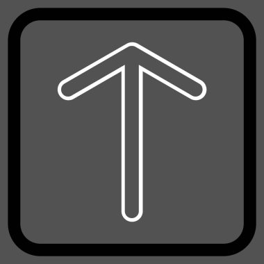 Vektör simgesi bir çerçeve içinde yukarı ok