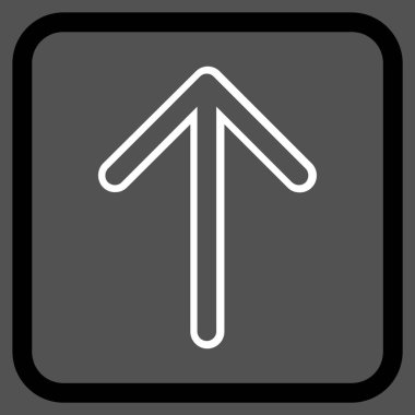 Vektör simgesi bir çerçeve içinde yukarı ok