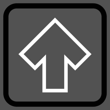 Vektör simgesi bir çerçeve içinde yukarı ok