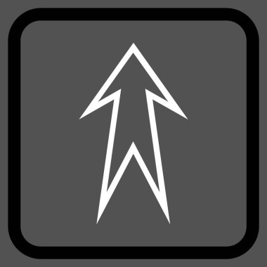 Vektör simgesi bir çerçeve içinde yukarı ok