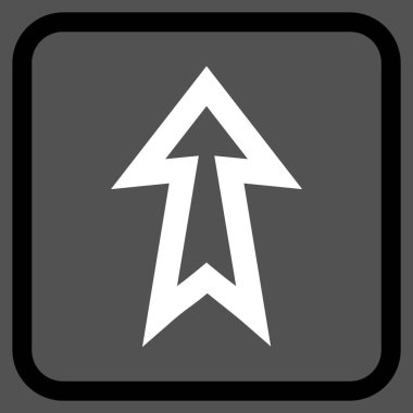 Vektör simgesi bir çerçeve içinde yukarı ok