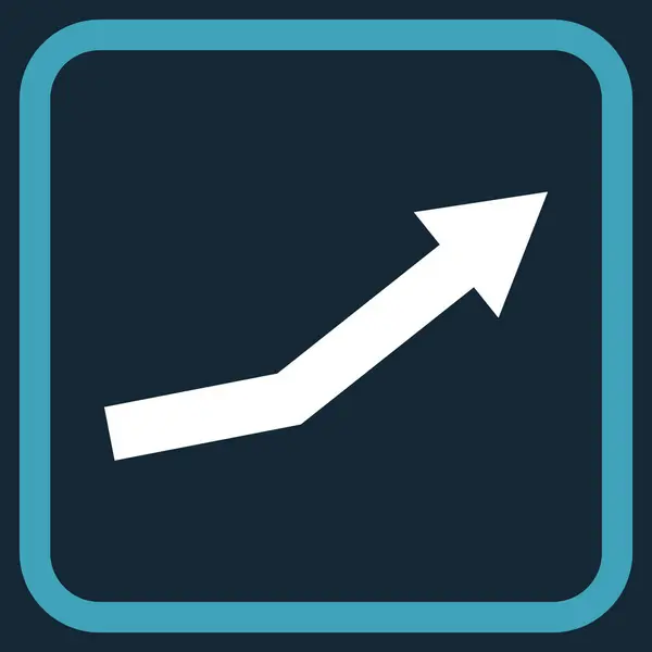 Icona vettoriale di tendenza di crescita in una cornice — Vettoriale Stock