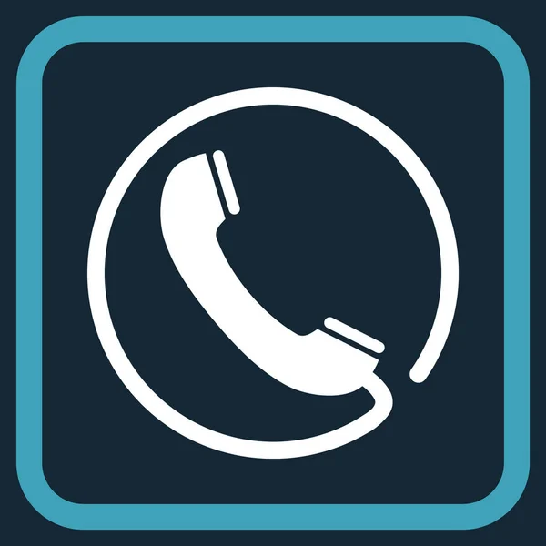 Ícone de vetor de telefone em um quadro — Vetor de Stock
