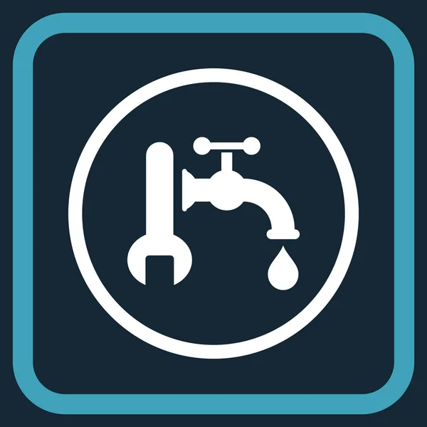 Plumbing Vector Icon In a Frame — Stock Vector