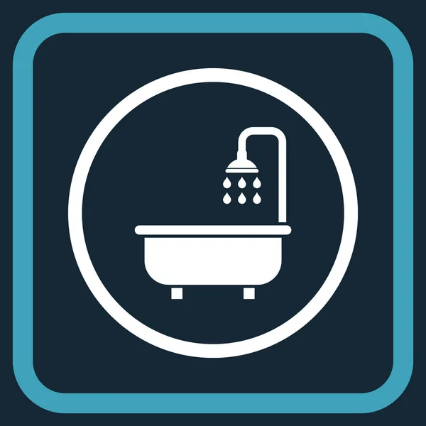 Vector de baño de ducha icono en un marco — Archivo Imágenes Vectoriales
