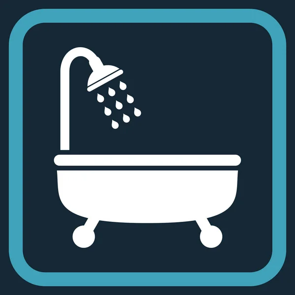 Vector de baño de ducha icono en un marco — Archivo Imágenes Vectoriales