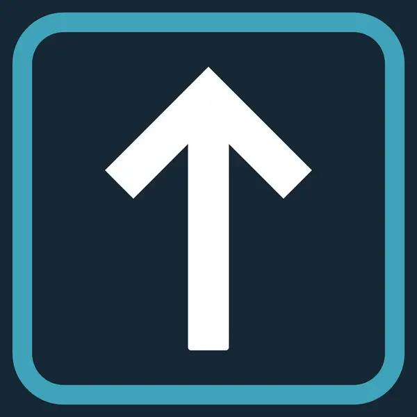 Icono del vector de flecha hacia arriba en un marco — Vector de stock