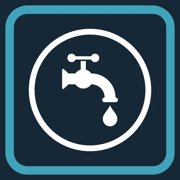 Icône de vecteur de robinet d'eau dans un cadre — Image vectorielle