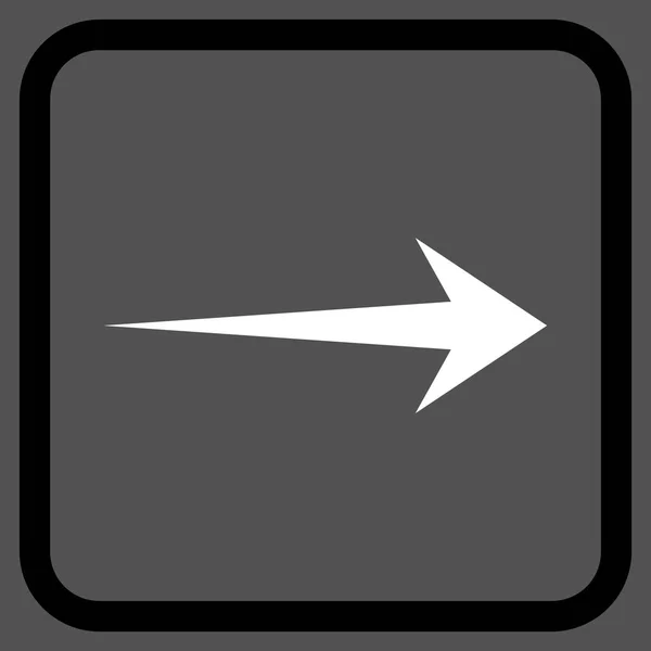 Strzałka w prawo wektor ikona w ramce — Wektor stockowy