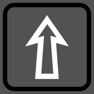 Vektör simgesi bir çerçeve içinde yukarı ok