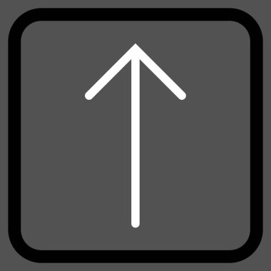 Vektör simgesi bir çerçeve içinde yukarı ok