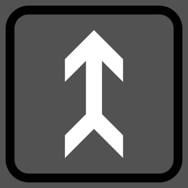 Vektör simgesi bir çerçeve içinde yukarı ok