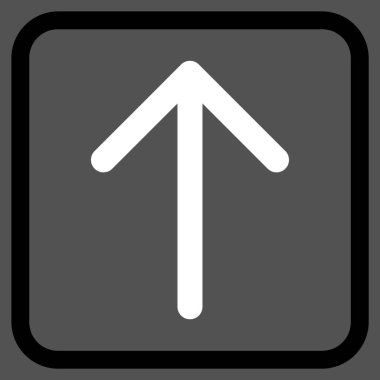 Vektör simgesi bir çerçeve içinde yukarı ok