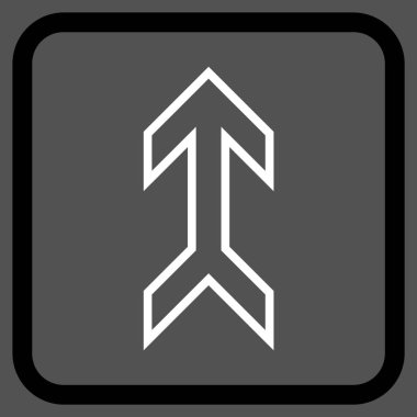 Vektör simgesi bir çerçeve içinde yukarı ok