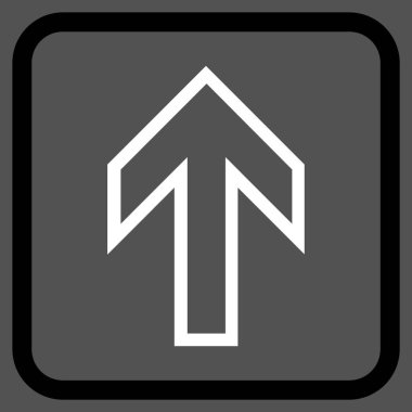 Vektör simgesi bir çerçeve içinde yukarı ok