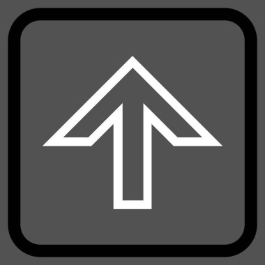 Vektör simgesi bir çerçeve içinde yukarı ok