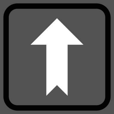 Vektör simgesi bir çerçeve içinde yukarı ok