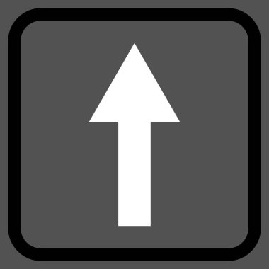 Vektör simgesi bir çerçeve içinde yukarı ok