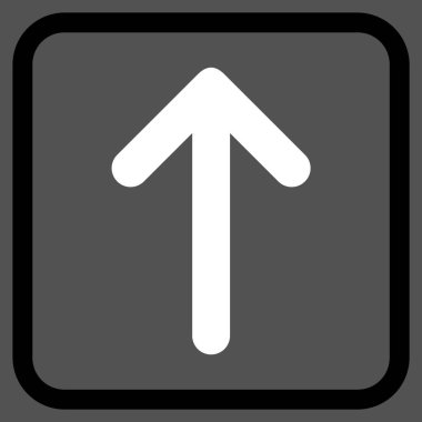 Vektör simgesi bir çerçeve içinde yukarı ok