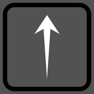 Vektör simgesi bir çerçeve içinde yukarı ok