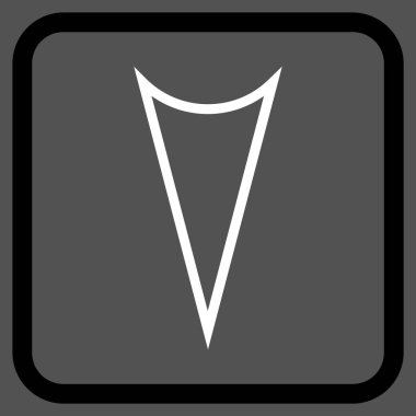 Vektör simgesi bir çerçeve içinde aşağı ok ucu