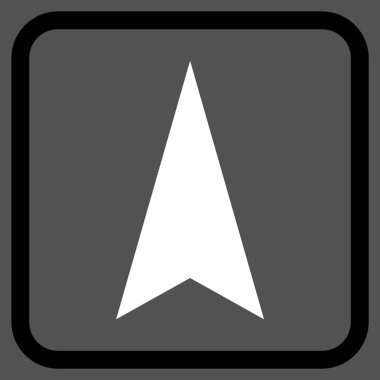 Vektör simgesi bir çerçeve içinde yukarı ok ucu